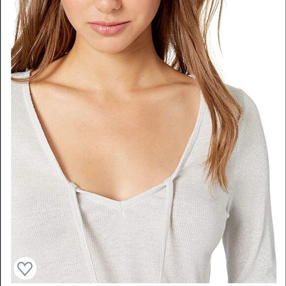 Cupcakes and cashmere Metallic Knit Front Tie NWT - Picture 3 of 4